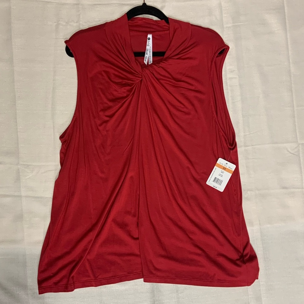 NWT sleeveless top with knotted neckline